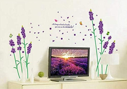 Purple Lavender Flower Wall Stickers Mj9502