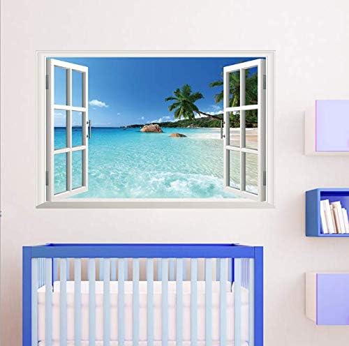 Beach Sea 3D Window Decal WALL STICKER NC010