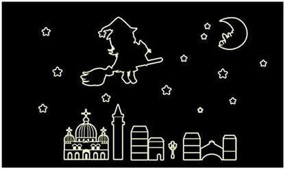 Glow In The Dark Planet & Stars Wall Stickers, girl moon for Wall Decor, Perfect for Children Kid and Play Rooms wallpaper
