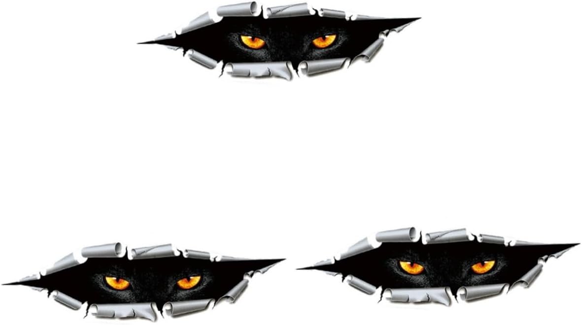 Halloween Car Sticker Scary  Horror Eyes Design Universal Computer Sticker Car Decal Laptop Sticker Fashion Punk Festival Vehicle  nc840w3  Size  21x5cm
