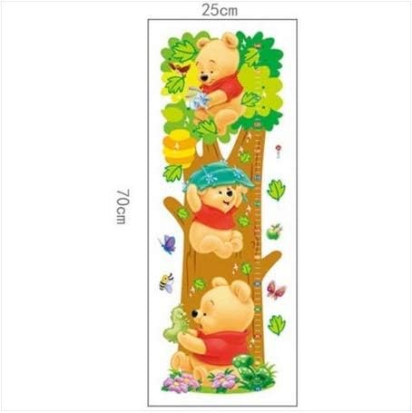 Cartoon Winnie the Pooh Animal Measurement of height Wall Stickers