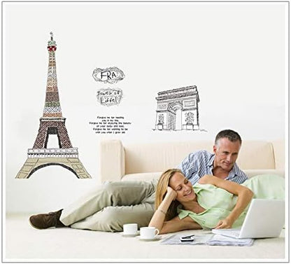 France Eiffel Tower Wall Sticker with quotes AY1930