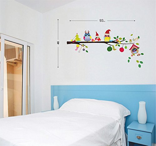 Owls on the tree wall stickers ZY1012