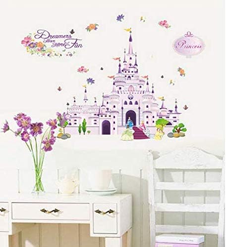 Princess Fantasy Castle Removable Wall Stickers Decals Kids Nursery Decor Art Mural