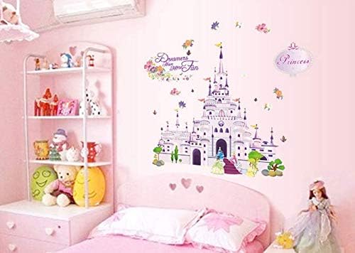 Princess Fantasy Castle Removable Wall Stickers Decals Kids Nursery Decor Art Mural