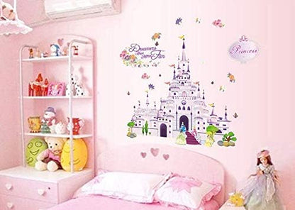 Princess Fantasy Castle Removable Wall Stickers Decals Kids Nursery Decor Art Mural
