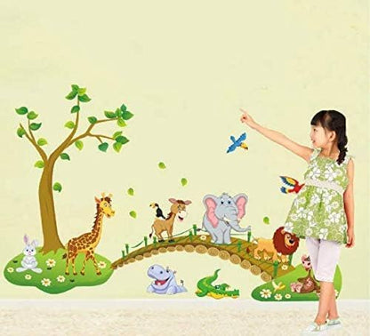 Jungle Animal Wall Sticker Living Room Home Decoration Kid Bedroom Wallpaper 1PC