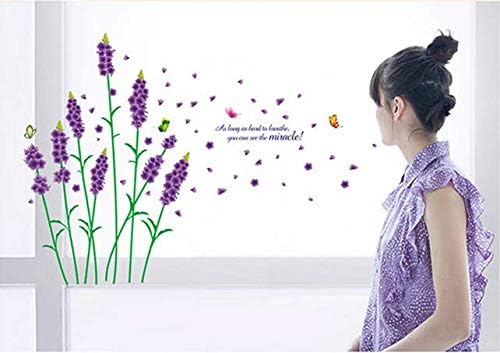 Purple Lavender Flower Wall Stickers Mj9502