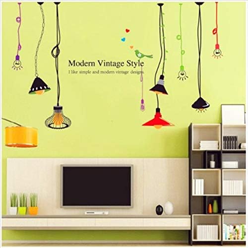 Fashion Modern Chandelier Colorful Light Removable Wall Sticker