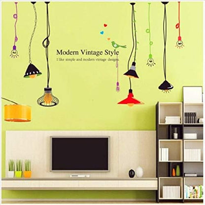 Fashion Modern Chandelier Colorful Light Removable Wall Sticker