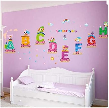 Xh0168 Paredes Removable English Letters Train Wall Stickers Alphabet Decals Diy Home Decor For Kids Rooms Decoration