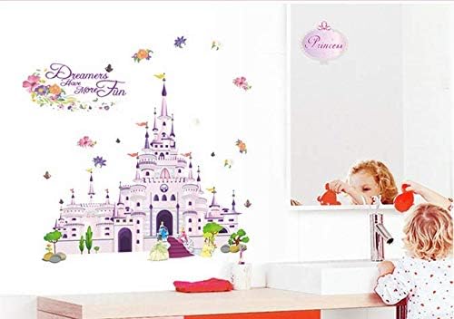 Princess Fantasy Castle Removable Wall Stickers Decals Kids Nursery Decor Art Mural