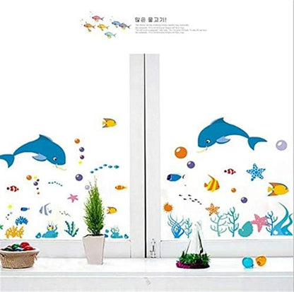 Xy8047 GlobalNiche® Sea Ocean Animal Dolphin Fish Wall Window Decor Vinyl Decal Kid Rome Sticker