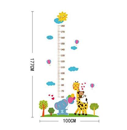 Wall Sticker Background Wall Sticker Height Gauge Cartoon Measure Height Measuring Device Family Home Wall Sticker Bedroom Child Children Growth Chart Art Room Decor