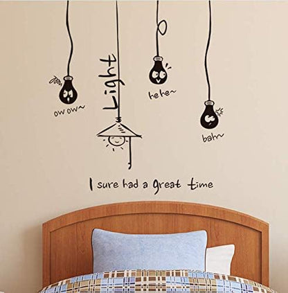 Wall Stickers For Living Room Hanging Light Bulbs Wall Sticker For Home Decor Abc1013