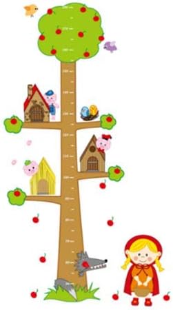 Abc 1038 Kid's Little Red Riding Hood and Tree Height Chart Wall Stickers