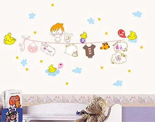 Ay7115 Clothes Hanger Birds Sticker DIY Removable Cartoon Art Vinyl Home Wall Stickers