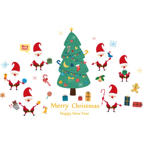 SK9230 Christmas Catoon Wall Sticker Removable for Christmas Party Room Decoration