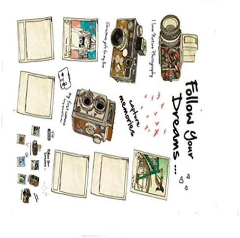 JM8246 Retro Camera & Photo Frames Wallsticker Stiker Dinding 50X70