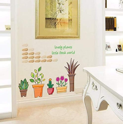 Potted Plants Wall Sticker Cupboard Glass Window Wall Stickers Sk7017