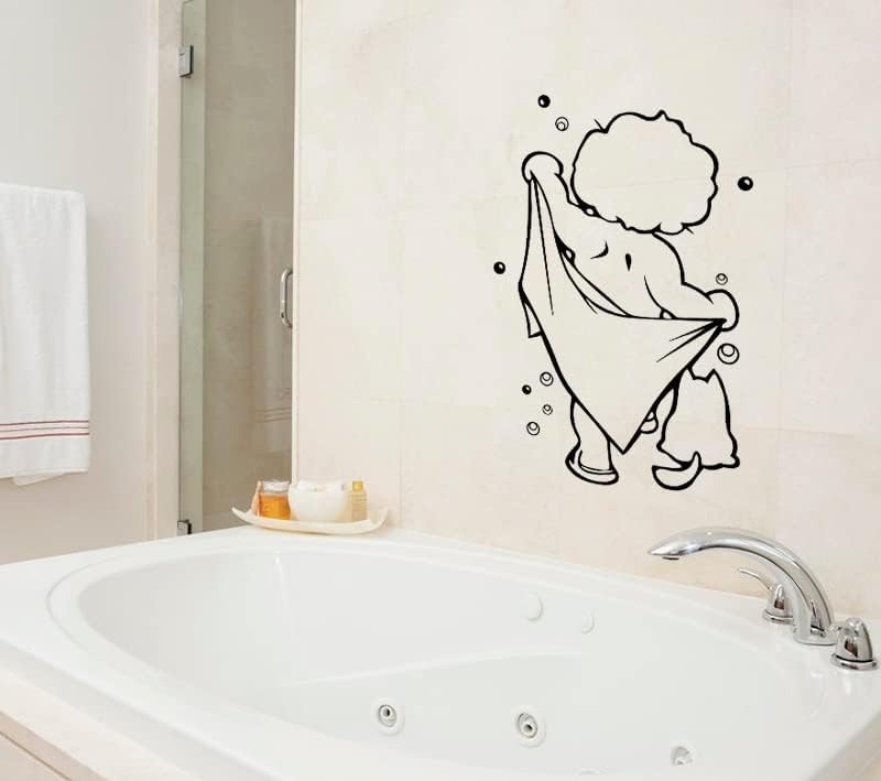 MXIAOXIA Shower Glass Door Stickers Bathing Wall Removable For Bathroom Decor Art Decals