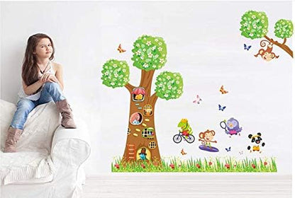 DIY Removable Wall Stickers For Children room Home Decor -Big tree grass