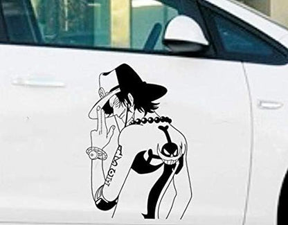 Ay7228 Cartoon Wall Stickers One Piece Hat Dormitory Put Fire Boxing, Ace Porch Bedroom Wall Stickers