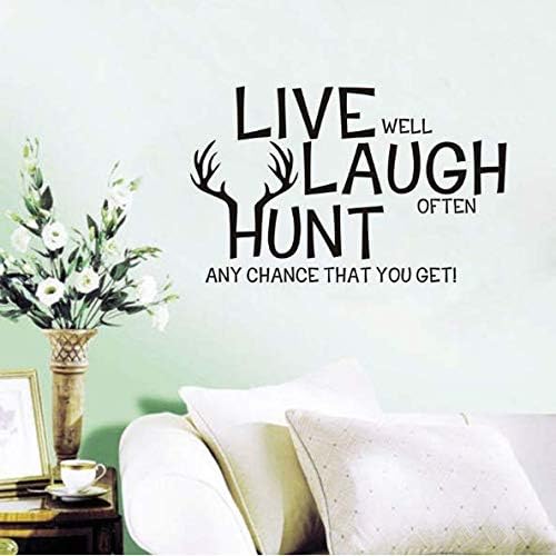 Live Laugh Hunt Plane Wall Sticker for Hom Decoration
