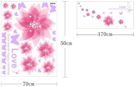 DM570077 Love these forever happy memories pink flower Vinyl Home room Decor Removable DIY Art WallPaper Wall Sticker