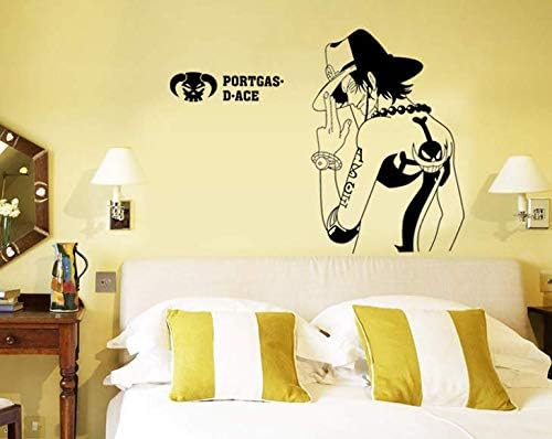 Ay7228 Cartoon Wall Stickers One Piece Hat Dormitory Put Fire Boxing, Ace Porch Bedroom Wall Stickers