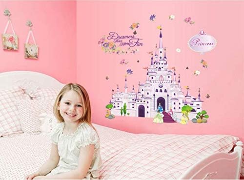 Princess Fantasy Castle Removable Wall Stickers Decals Kids Nursery Decor Art Mural