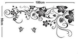Dm577004 Black Butterflies and Tree Vine creative fashionable combination wall sticker