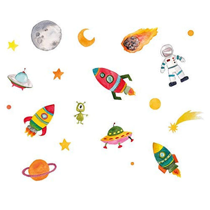Stickerscape Outer Space Wall Sticker Pack | Perfect for a Creating a Space Themed Bedroom | Space Wall Stickers | Easy to Apply, Cleanly Removable xp8026 Size: 30x25