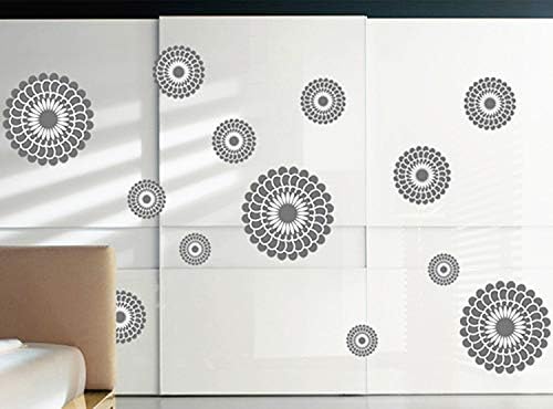 Circle Combination Wall Sticker Sofa Background Abstract Circle Window Glass Decor stickers Ay9038