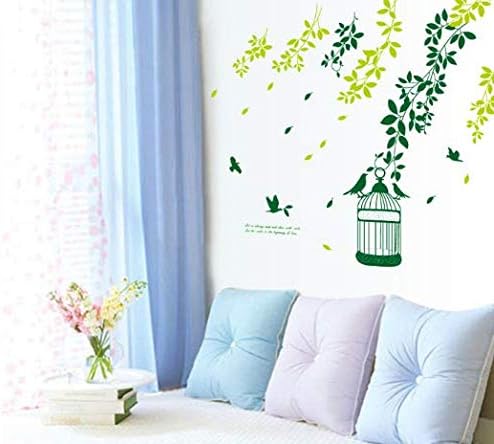 Living room Green Tree Branches PVC Wall Stickers DM570063