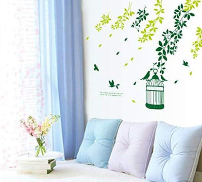 Living room Green Tree Branches PVC Wall Stickers DM570063