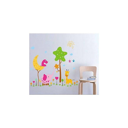 Wall Stickers Wall Decals, Style Cartoon Animal Paradise PVC Wall Stickers