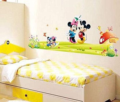 Cartoon Wall Sticker Mickey Mouse Minnie Wall Sticker Children Room Classroom Wall Sticker Bedroom Living Room WallpaperDF5086 size60x90