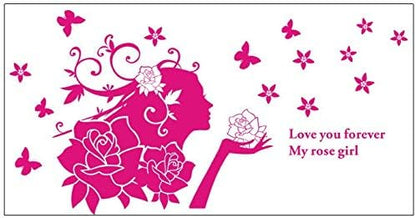 Red Fairy Girl Wall Stickers Living Room Model Ay858