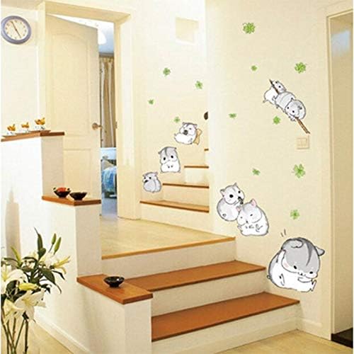 MJ7014【 German】 PVC wall decal wall decal nice little hamster wall sticker wall decal sticker children's day gift good gift for friends