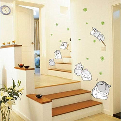MJ7014【 German】 PVC wall decal wall decal nice little hamster wall sticker wall decal sticker children's day gift good gift for friends