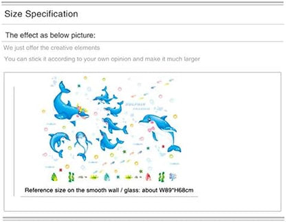 AY9168 BLUE DOLPHIN wallsticker wall stiker hiasan dinding
