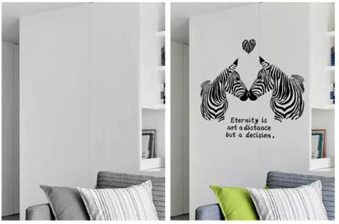 Home creative wall decoration stickers, warm lovers zebra wallpaper SK9040