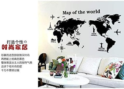 DM570182 Map of the World Living Room Bedroom Background Decorative Painted PVC Wall Sticker
