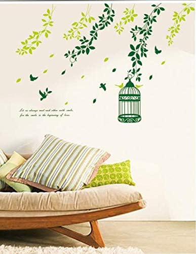 Living room Green Tree Branches PVC Wall Stickers DM570063