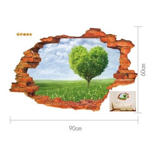 3D Heart Tree Wall Sticker
