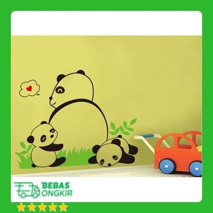 Jm8317 Panda Happy baby Pattern Removable Wall Stickers Decal Kids Home Decor USA