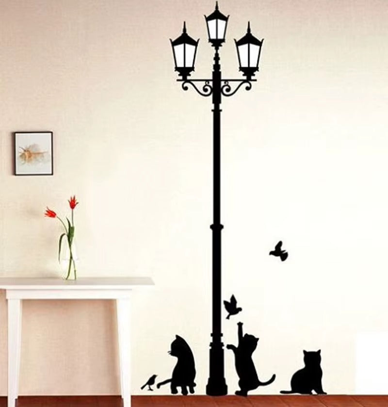 Cat Decals Removable Sticker Decoration Wall Decal Cats Kitten Generic PVC Cat Print Home Living Room Self Adhesive Wall Sticker LD833 Size: 30x60