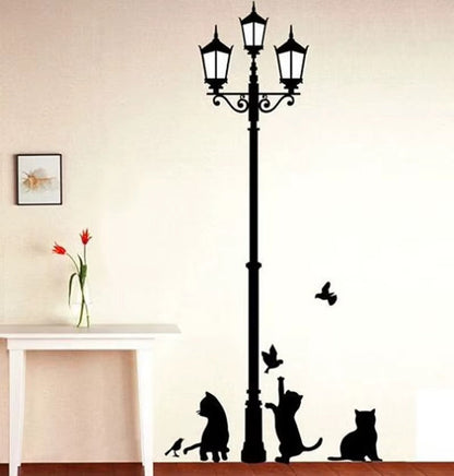 Cat Decals Removable Sticker Decoration Wall Decal Cats Kitten Generic PVC Cat Print Home Living Room Self Adhesive Wall Sticker LD833 Size: 30x60
