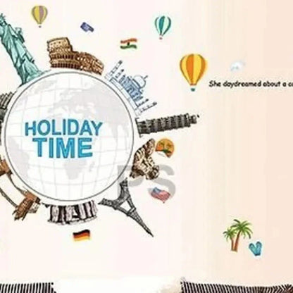 JM7260 Wrold Travel Vinyl wall sticker decal art Global Village bedroom Kids Room Wall Decor
